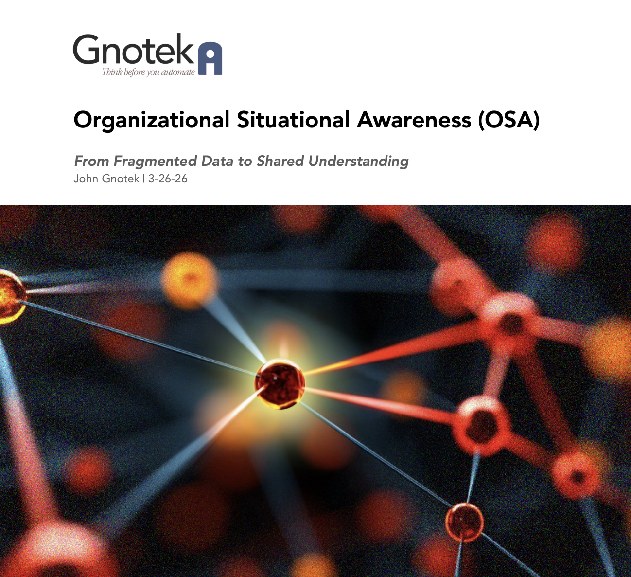 Organizational Situational Awareness