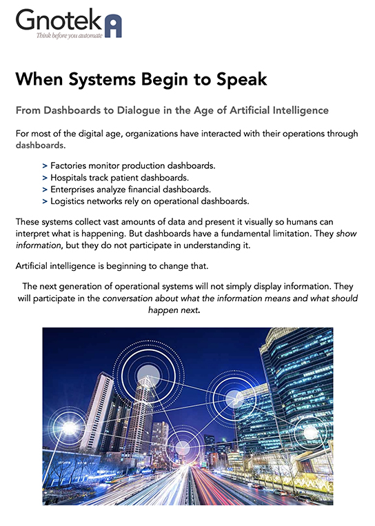 When Systems Begin to Speak