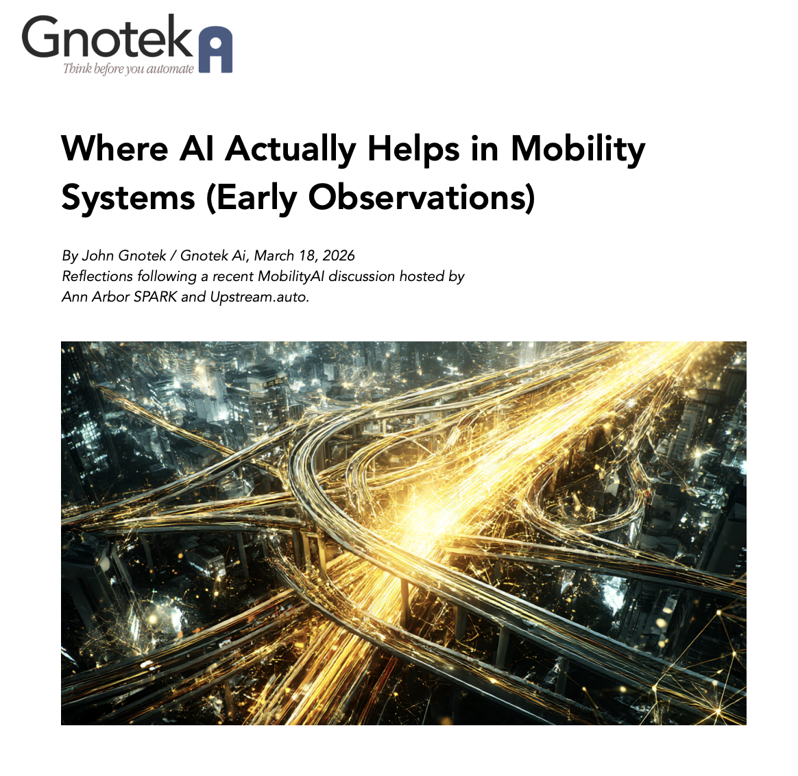 Where AI Actually Helps in Mobility Systems