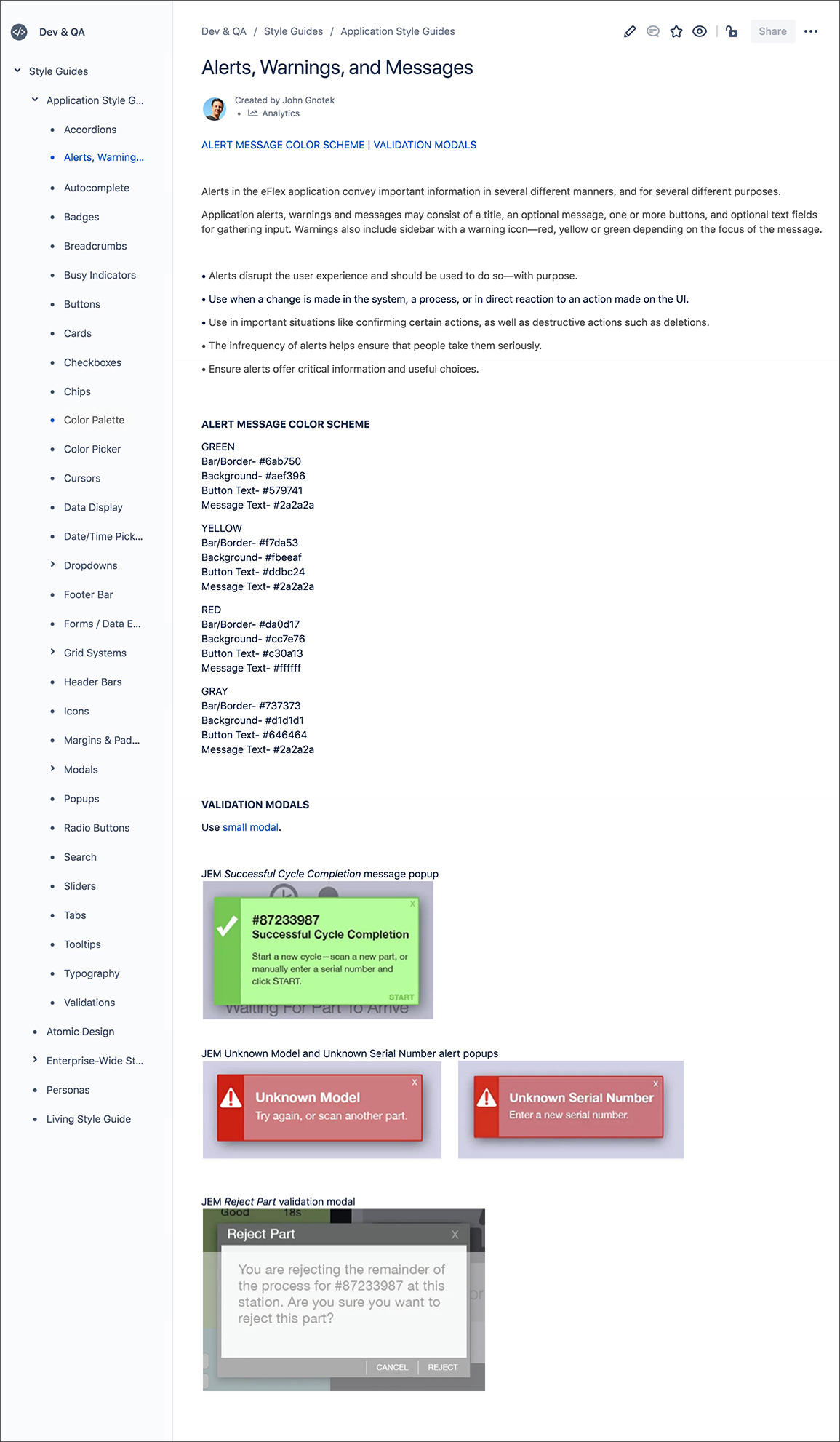 Alerts, Warnings, and Messages